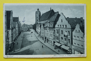 AK Ingolstadt / 1935 / Theresienstrasse / Geschäft Adolf Schubert / Geschäfte Häuser Architektur